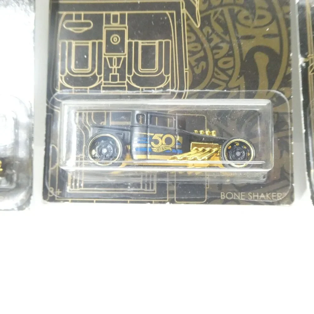 Hot Wheels 50th Anniversary Black & Gold Lot 3 Cars Ranchero Bone Shaker Impala